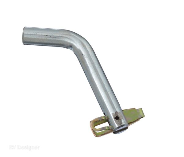 RV Designer Bent Hitch Pin, 5/8 x 3 Inch, Stainless, Chrome