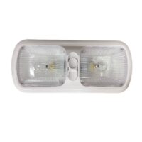 RV Designer Double Dome Incandescent Light, 11-3/8 x 5 in, Clear Lens