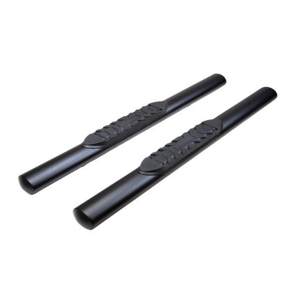 TrailFX 4 inch Oval Nerf Bar Step, Black, Set of 2