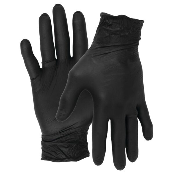 Performance Tool Extra Large Nitrile Gloves, Black, Pack of 100