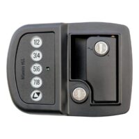Lippert Keyless Bluetooth Door Handle, Paddle, Black Aluminum