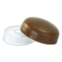 JR Products Snap-Over Screw Covers, Brown, 14-Pack