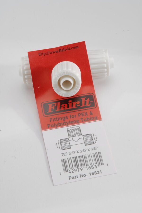Elkhart Supply 3/8 Inch Compression Tee, White, Matte