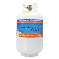 Flame King Portable Propane Tank, 30 lb, White