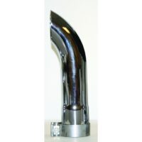 AP Products Exhaust Side Pipe Turnout, 3 Inch, 13 Inch, Silver