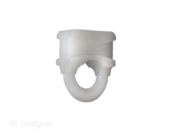 RV Designer Small Sliding-Eye Curtain Carriers, Plastic, White, Set of 14