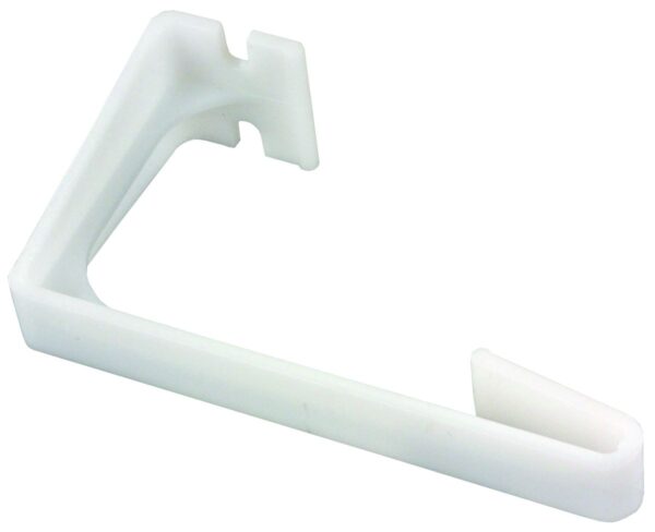 JR Products L-Shaped Window Curtain Retainer, White, Set of 2