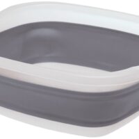 Progressive International Collapsible Dish Pan, 10 Quart, Gray and White