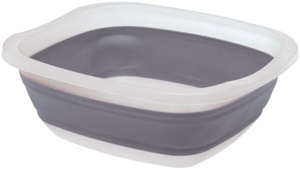 Progressive International Collapsible Dish Pan, 10 Quart, Gray and White