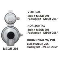 Marshall Excelsior Two-Stage Propane Regulator, Vertical, 175,000 BTU, RV Approved