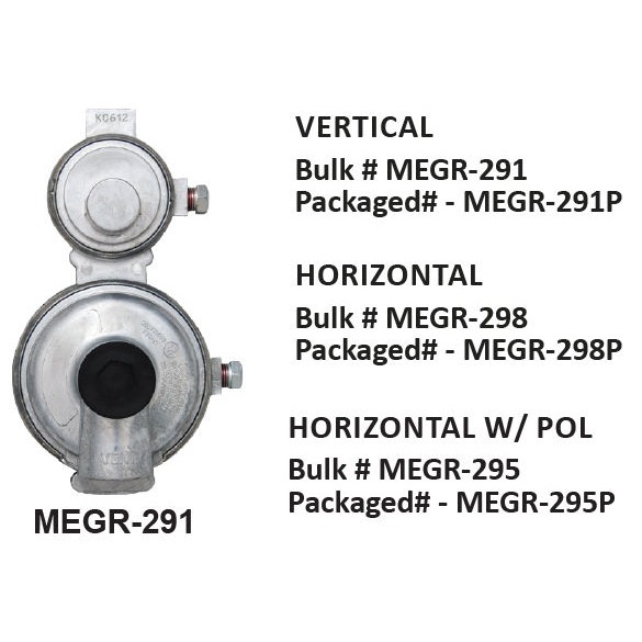 Marshall Excelsior Two-Stage Propane Regulator, Vertical, 175,000 BTU, RV Approved