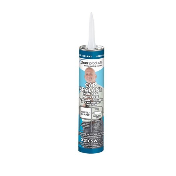 Dicor Self-Leveling Roof Sealant, 10 oz, White