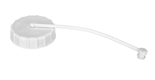 B&B Molders Fresh Water Inlet Cap, Bayonet, Polar White with Lanyard