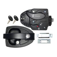 AP Products Travel Trailer Door Handle, Paddle, Black