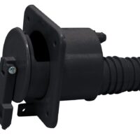 Valterra Fresh Water Inlet with Check Valve, Recessed Mount, Black