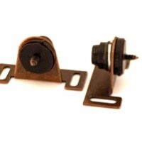 JR Products Bull Dog Door Catch, Aluminum, Black, Set of 2