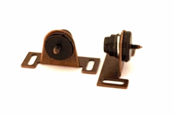 JR Products Bull Dog Door Catch, Aluminum, Black, Set of 2