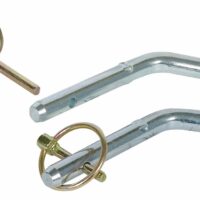 Demco Hitch Pin, 5/8" Diameter, 2" Length, Bent Style, Silver, Set of 2