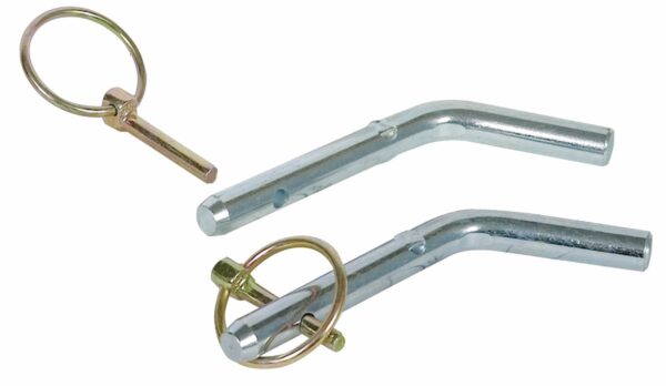 Demco Hitch Pin, 5/8" Diameter, 2" Length, Bent Style, Silver, Set of 2