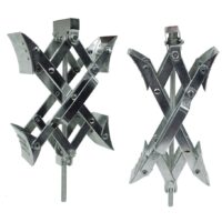 Ultra-Fab Wheel Chock, Silver, Between Tandem Tires, Set of 2