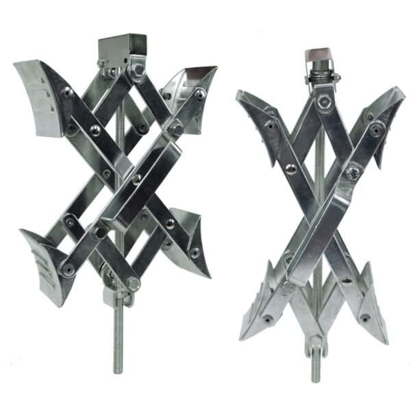 Ultra-Fab Wheel Chock, Silver, Between Tandem Tires, Set of 2