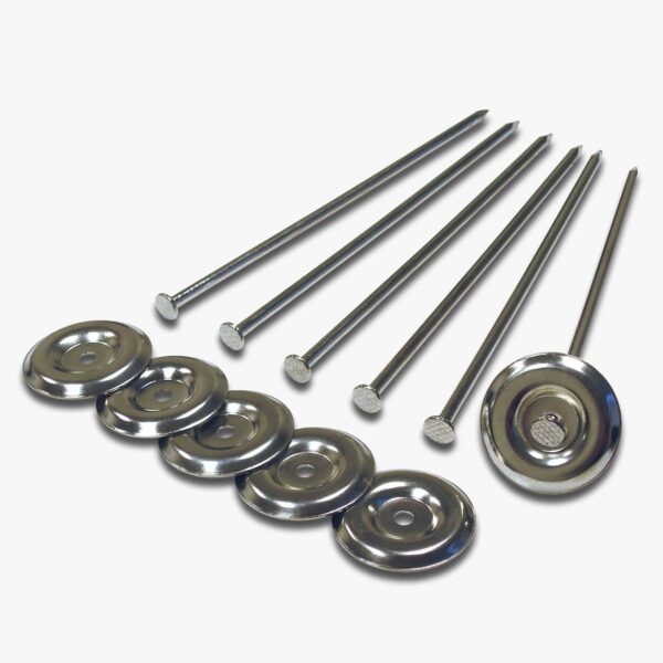 Prest-O-Fit Patio Mat Anchor Clips, Steel with Nickel Plating, Set of 6