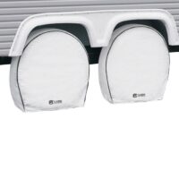 Classic Accessories Tire Cover, 27-30" Wheels, 8.75" Tire Width, White, Pack of 4