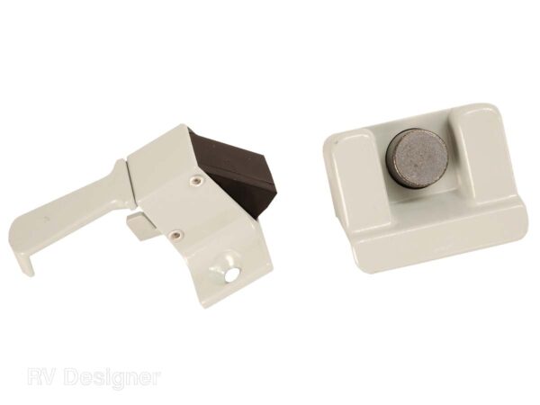 RV Designer Screen Door Latch, Coleman-style, Left, White