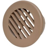 Valterra Heating/Cooling Register, 4" Round Ceiling, Beige Plastic, No Damper
