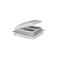 Heng's 14" Manual Roof Vent, White, Plastic with Screen