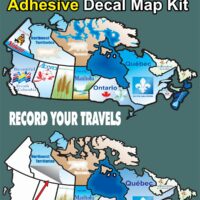 State Sticker, Canadian Province Map, 20 x 13-1/2 Inch, Self Adhesive