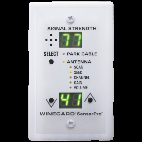 Winegard Sensar Pro TV Signal Meter, White, Digital Display, Wall Mount