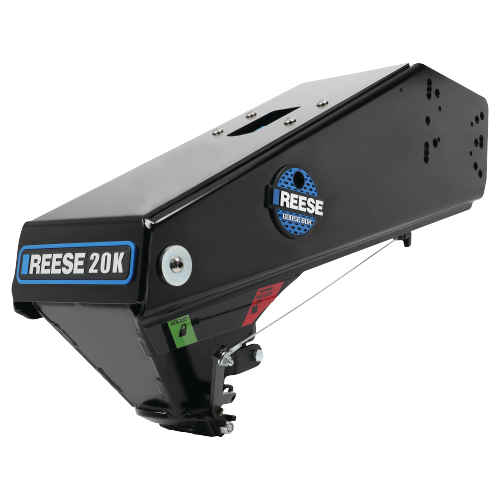 Reese Goose Box Air-Ride 5th Wheel Pin Box, 20,000 lb Capacity, Black Steel