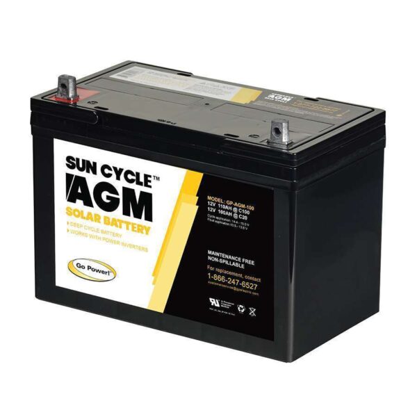 Go Power 12V 110Ah Sun Cycle AGM Deep-Cycle Battery