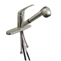 Empire Kitchen Faucet with Pull-Out Spray, 60 inch Hose, Brushed Nickel