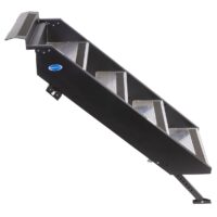 MORryde Step Above Entry Step, Silver, 30" Wide, 4 Steps, Strut Assist