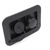 B&B Molders Fresh Water Inlet with Spout Black (Recessed Mount, 2-1/2 Inch depth)