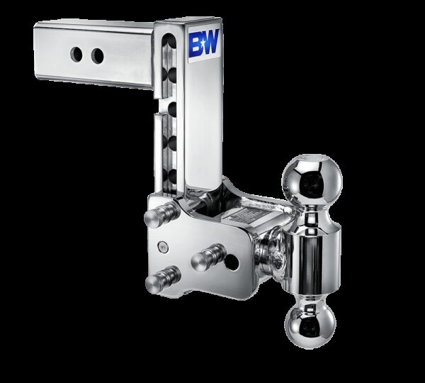 B&W Trailer Hitch Ball Mount 2-1/2" Receiver 18,000 lb Dual Ball Chrome Plated