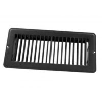 JR Products 10x4 Inch Floor Register, Black Steel