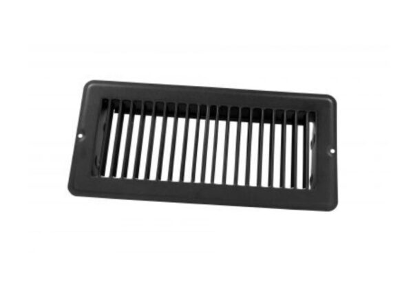 JR Products 10x4 Inch Floor Register, Black Steel
