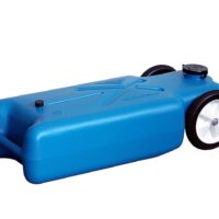Barker 15-Gallon Portable Waste Tote, 2 Wheels, Blue