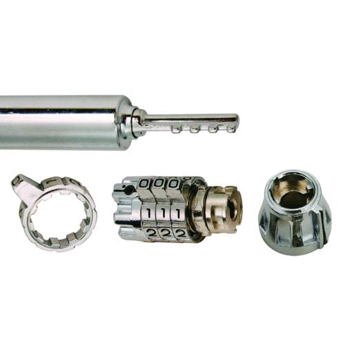 Trimax Locking Trailer Hitch Pin, 5/8" × 3", Silver, Chrome