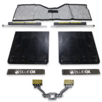 Blue Ox Mud Flaps, Set of Two, 24 Inch x 24 Inch, Black