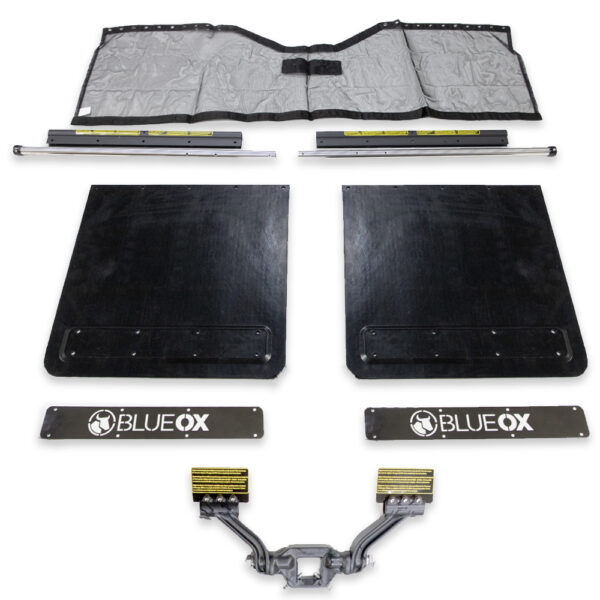 Blue Ox Mud Flaps, Set of Two, 24 Inch x 24 Inch, Black