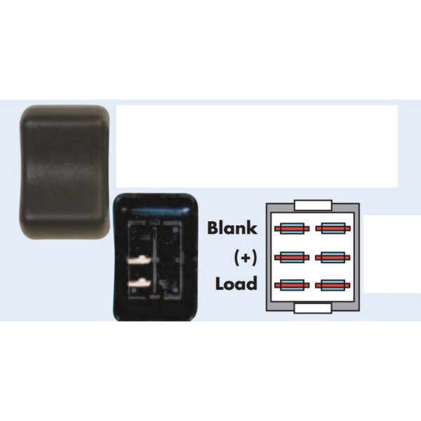 Valterra Rocker Switch, On-Off, 125V/16A, Black