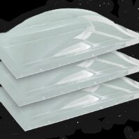 Specialty Recreation Skylights, Set of 3, 14 x 22 Inch, Clear, 5 Inch Domes