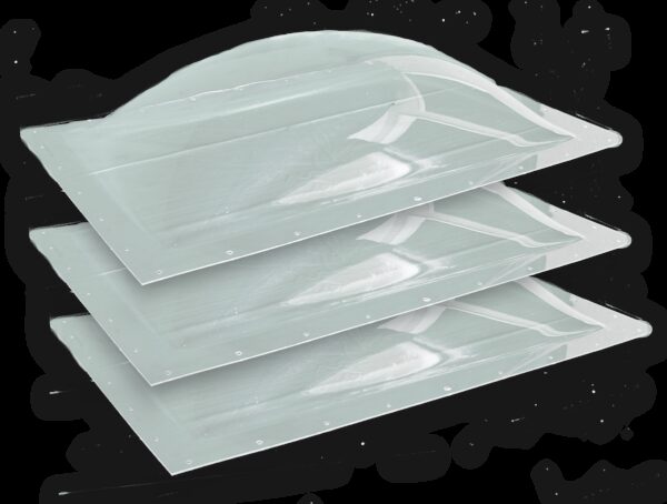 Specialty Recreation Skylights, Set of 3, 14 x 22 Inch, Clear, 5 Inch Domes