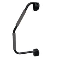 Milenco Entry Step Hand Rail, 27 inch, Stainless Steel, Adjustable, Black