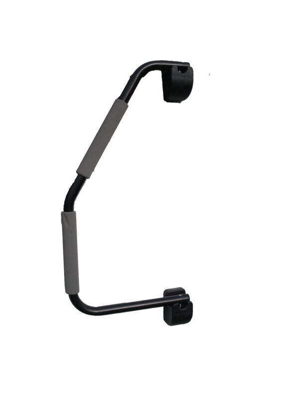 Milenco Entry Step Hand Rail, 27 inch, Stainless Steel, Adjustable, Black