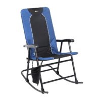 Faulkner Rocking Camping Chair, 300 Pound Capacity, Blue and Black